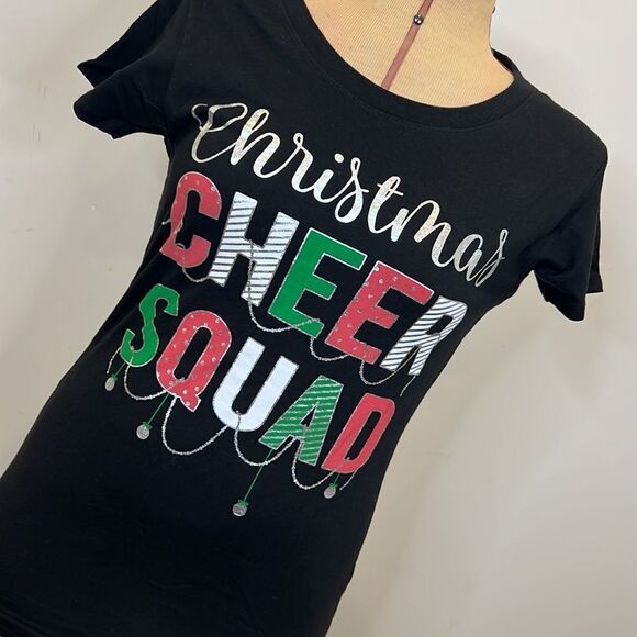 Holiday Time "Christmas Cheer Squad" T-Shirt - Size XS - Picture 4 of 12